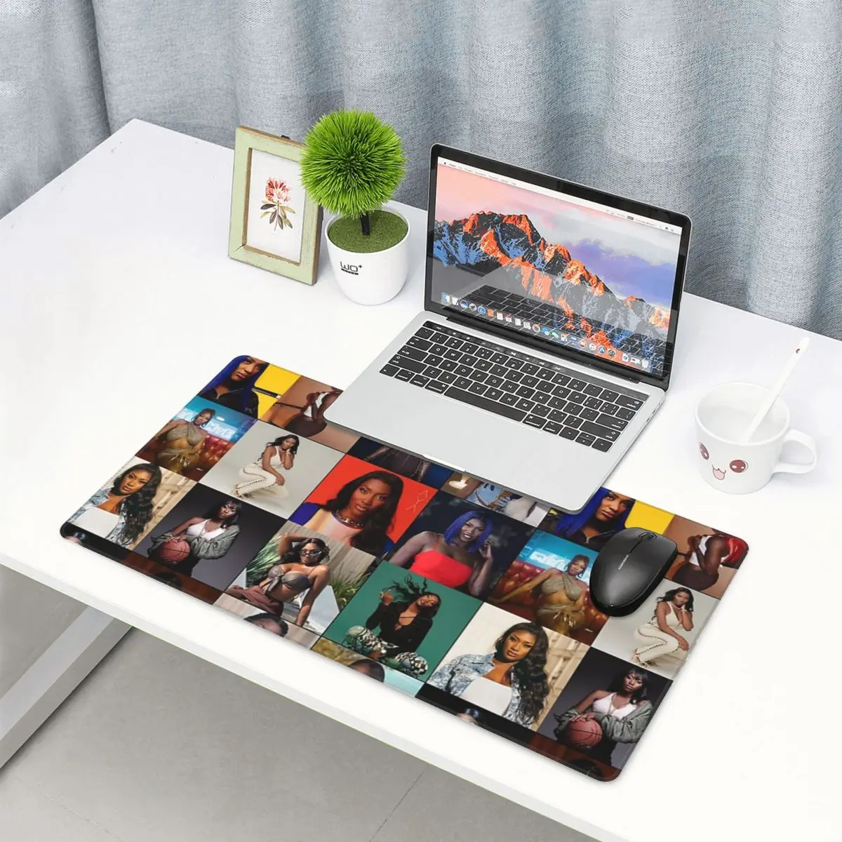 대형 마우스 패드 아야 나카무라 사진 콜라주 게이머 P - Gaming Accessories Photo 리뷰 및 가격