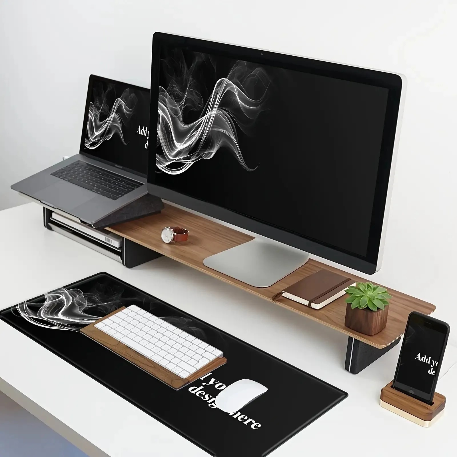맞춤형 사진 텍스트 로고 스모커 링 대형 데스크 매트, - Gaming Accessories Photo 리뷰 및 가격
