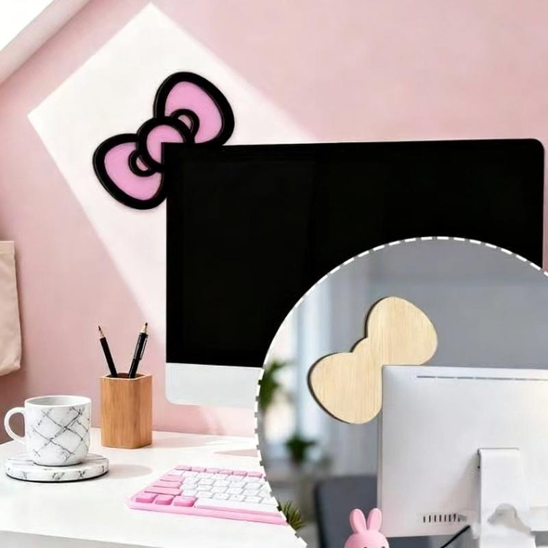 새로운 1/2Pcs 나무 Bowknot PC 액세서리  - Gaming Office Accessories 리뷰 및 가격