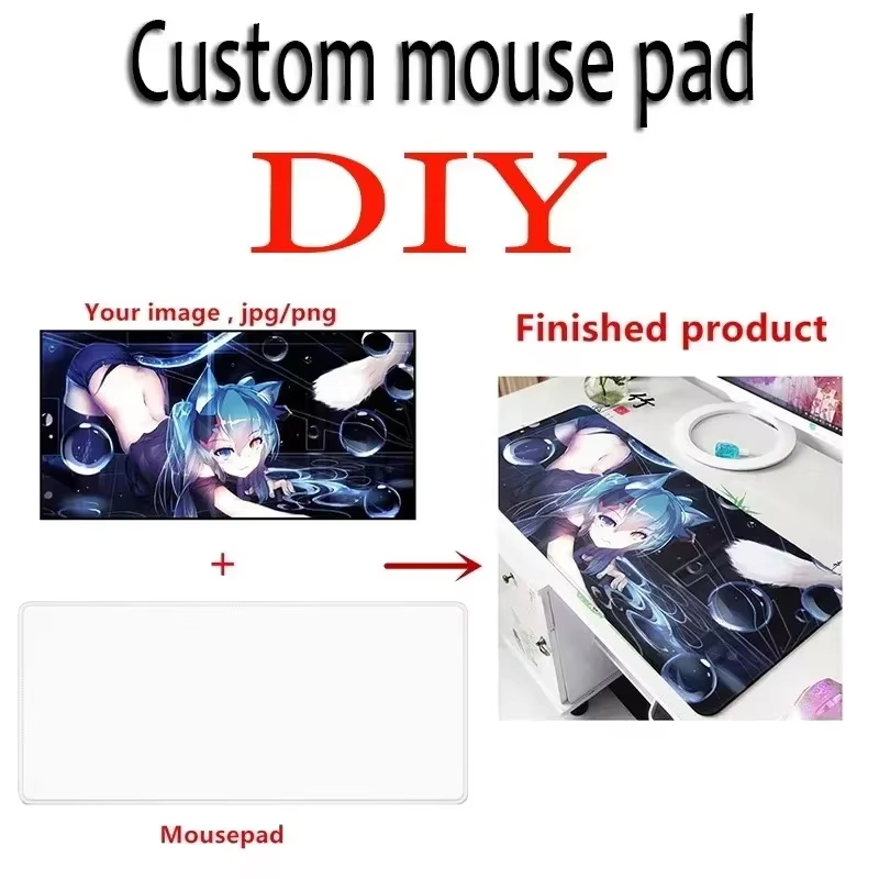 DIY 맞춤형 마우스 패드 XXL 애니메이션 사진 마우 - Gaming Accessories Photo 리뷰 및 가격