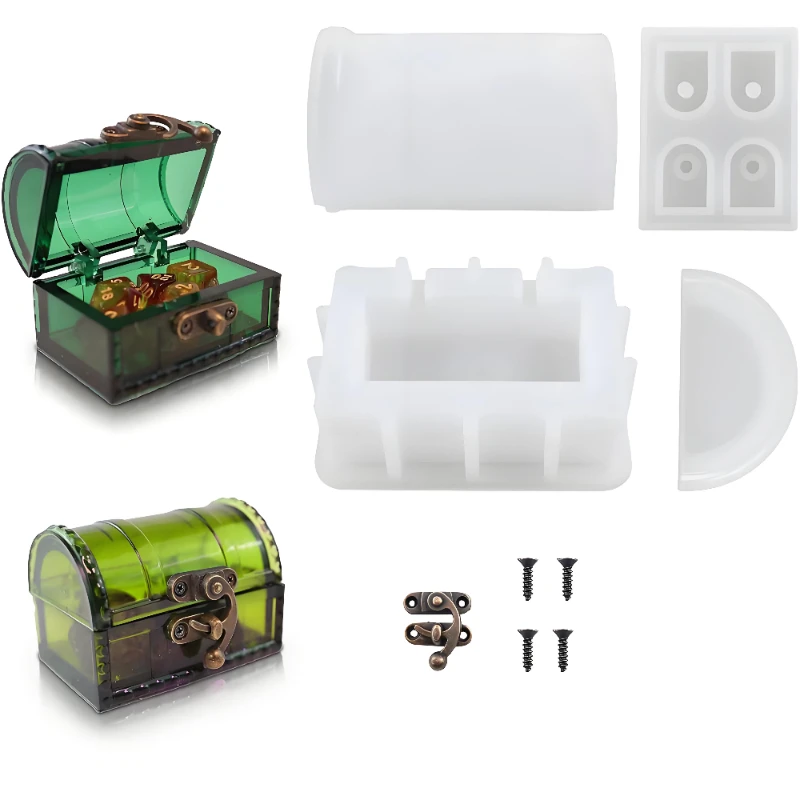 잠금 클램프가 있는 주사위 상자 몰드, 레진 에폭시 몰 - Gaming Accessories Box 리뷰 및 가격