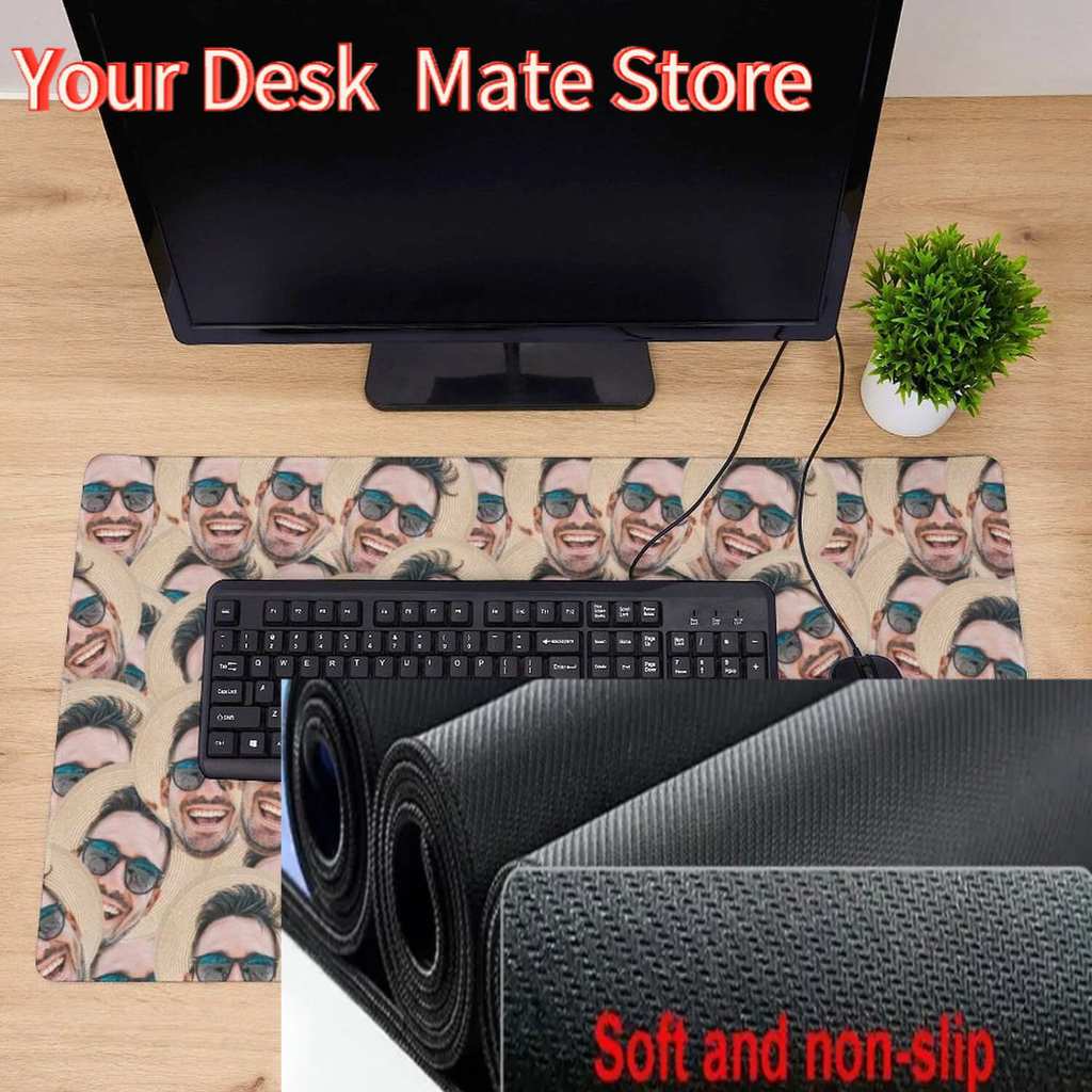 맞춤형 얼굴 모양 책상 매트, 재미있는 얼굴 마우스 패 - Gaming Accessories Photo 리뷰 및 가격