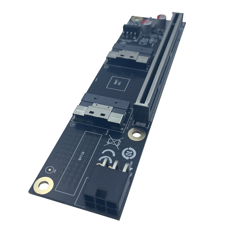 새로운 2포트 SlimSAS 8i x2 - PCIe5. - Vertical Gpu Bracket 리뷰 및 가격